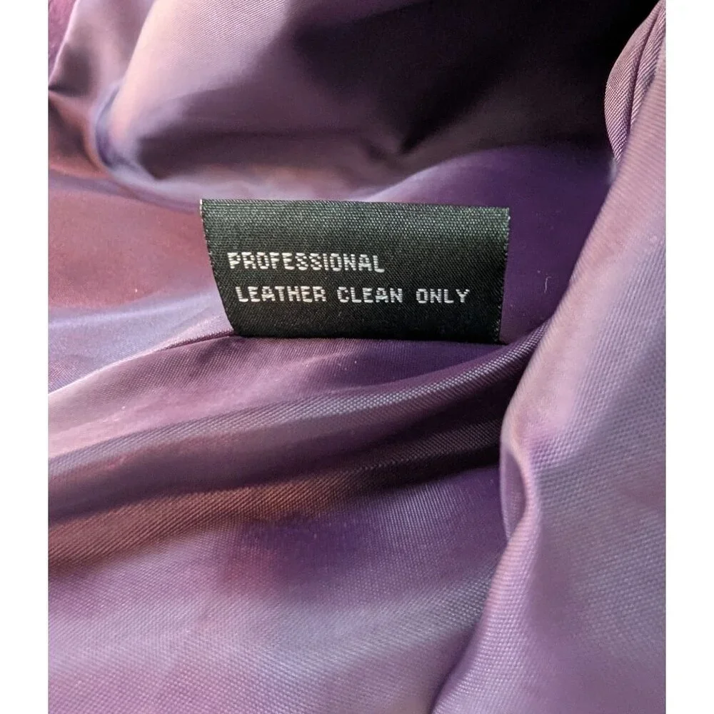 y2k‎ Revue Purple Suede Ruched Button Front Jacket - Medium